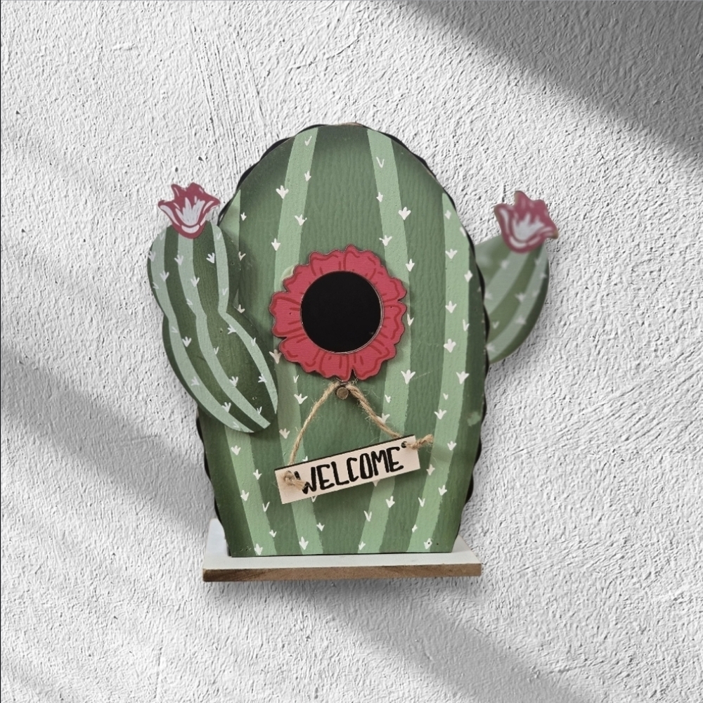 Cactus Decorative Rustic Birdhouse New